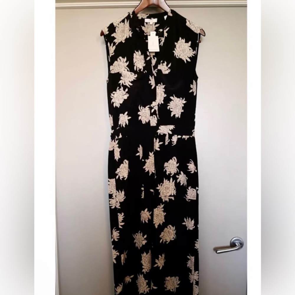 Vince navy silk jumpsuit